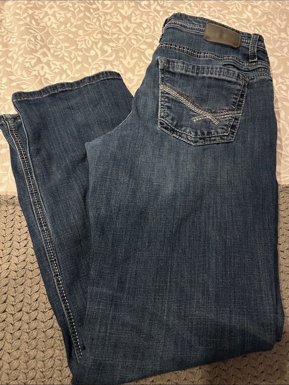 BKE Women's Dark Blue Bootcut Jeans